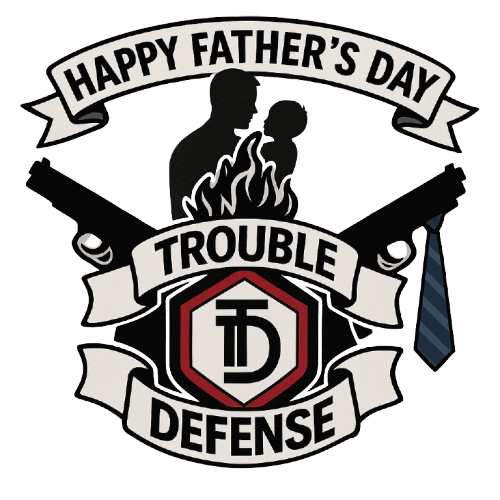 trouble defense fathers day logo