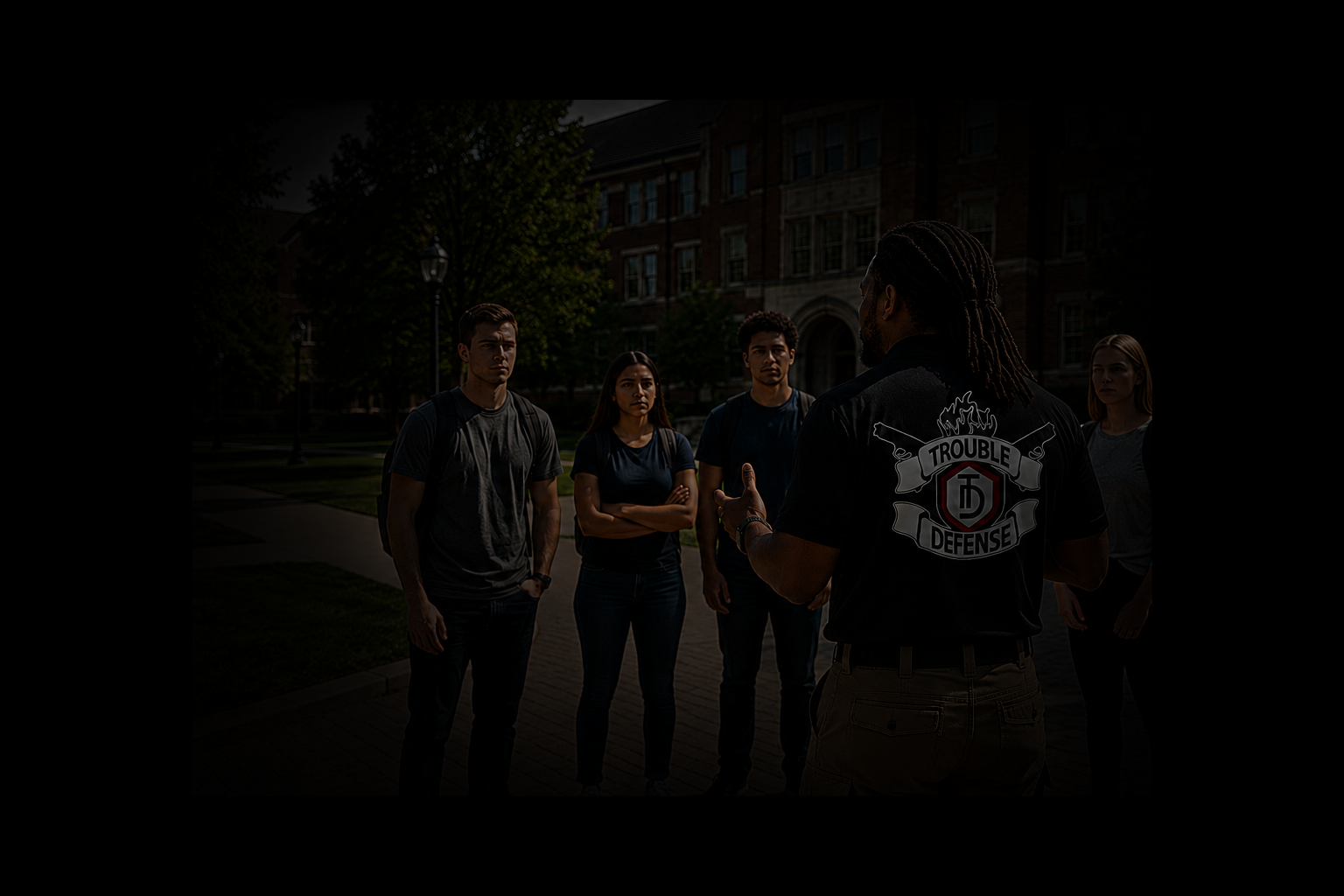Trouble Defense active shooter preparedness training graphic