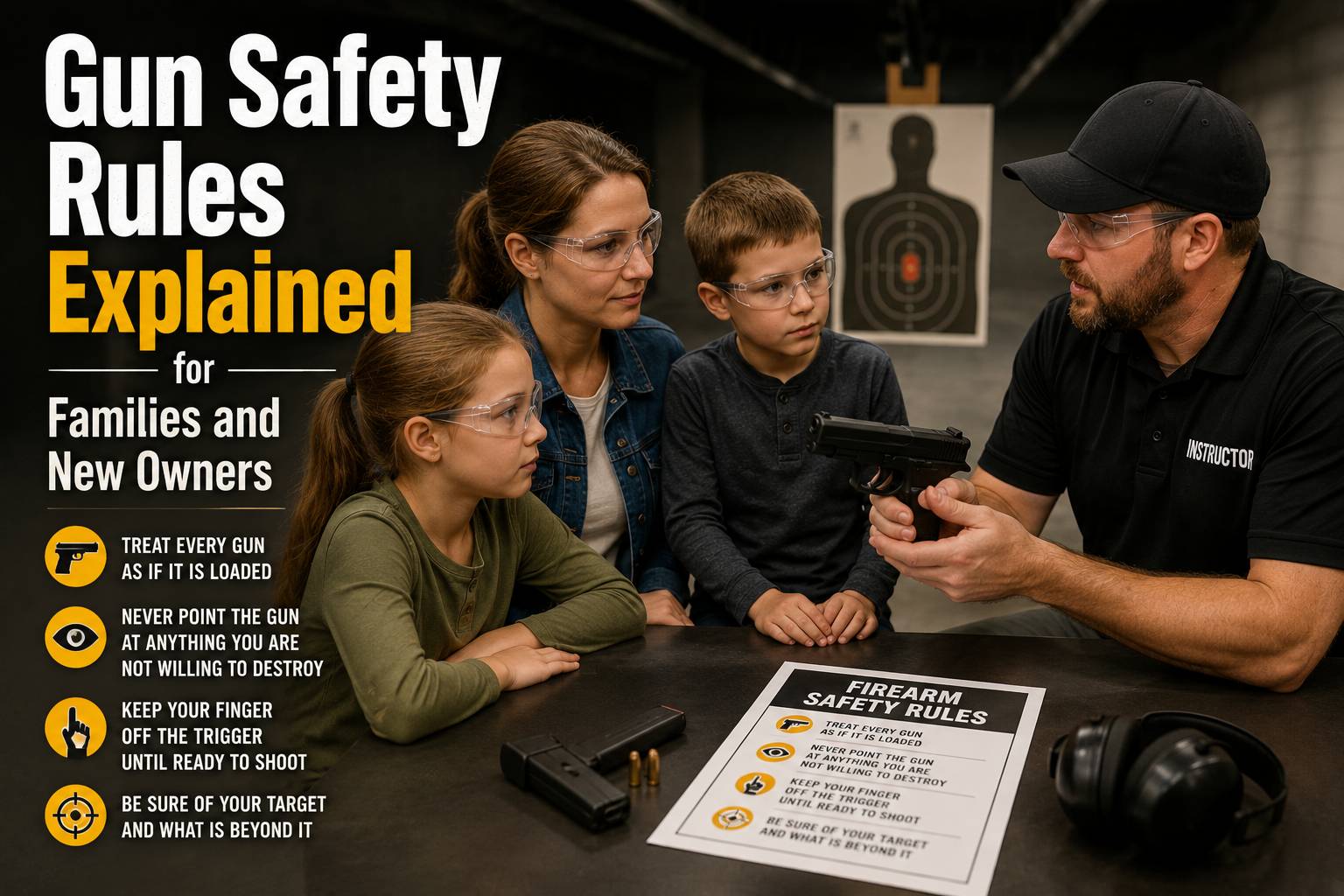 Read more about the article Gun Safety Rules Explained for Families and New Owners