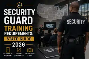 Read more about the article Security Guard Training Requirements: State Guide 2026
