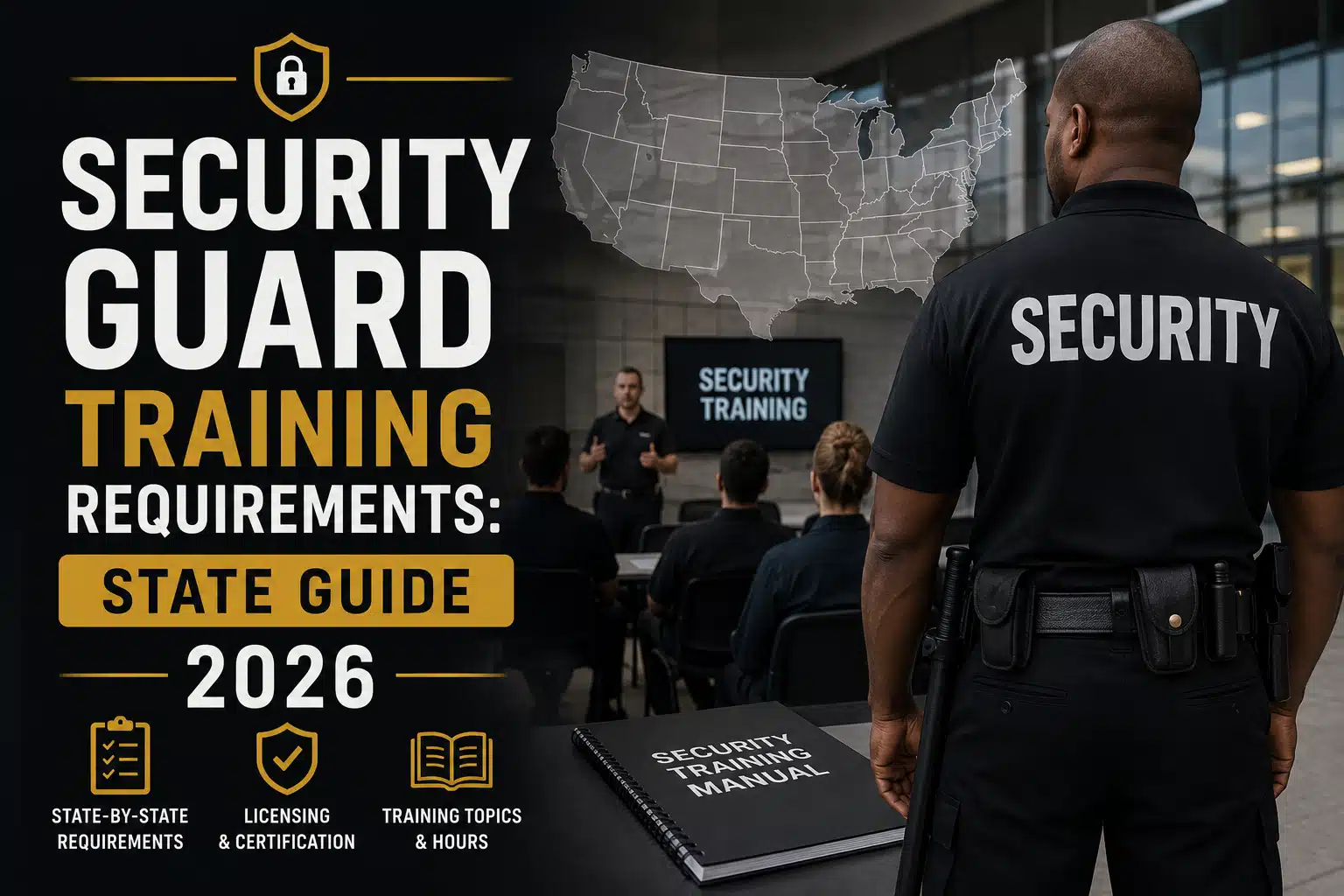 Read more about the article Security Guard Training Requirements: State Guide 2026