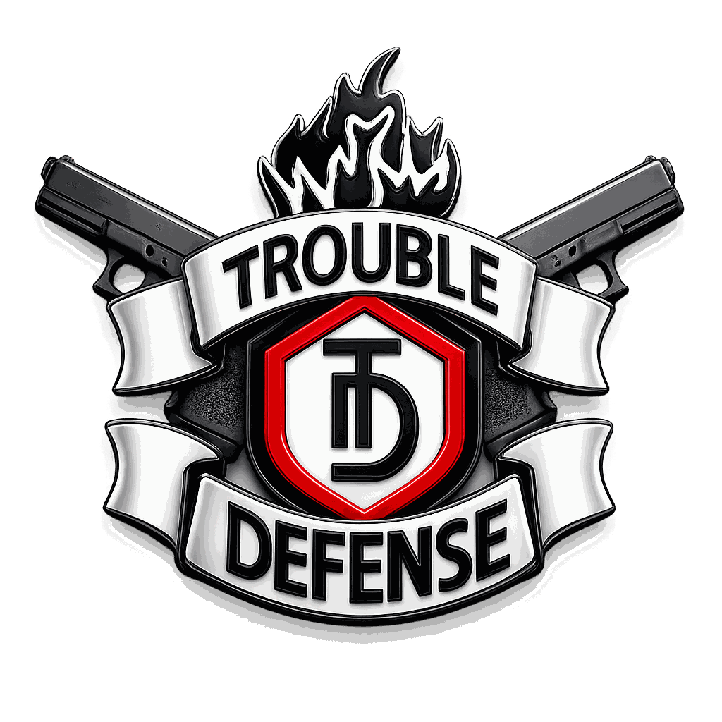 Trouble Defense firearm training logo