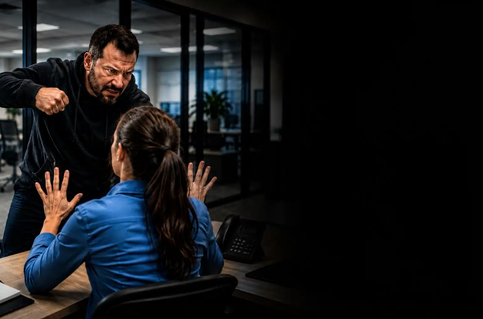 Trouble Defense workplace violence prevention training graphic