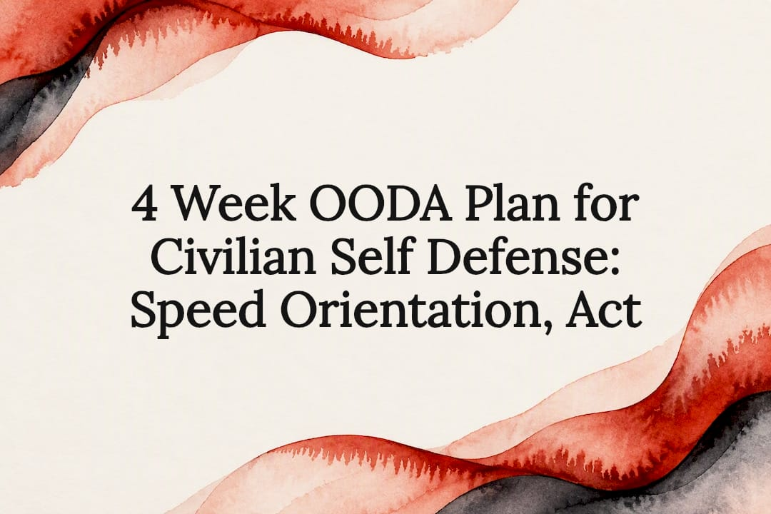 Read more about the article 4 Week OODA Plan for Civilian Self Defense: Speed Orientation, Act