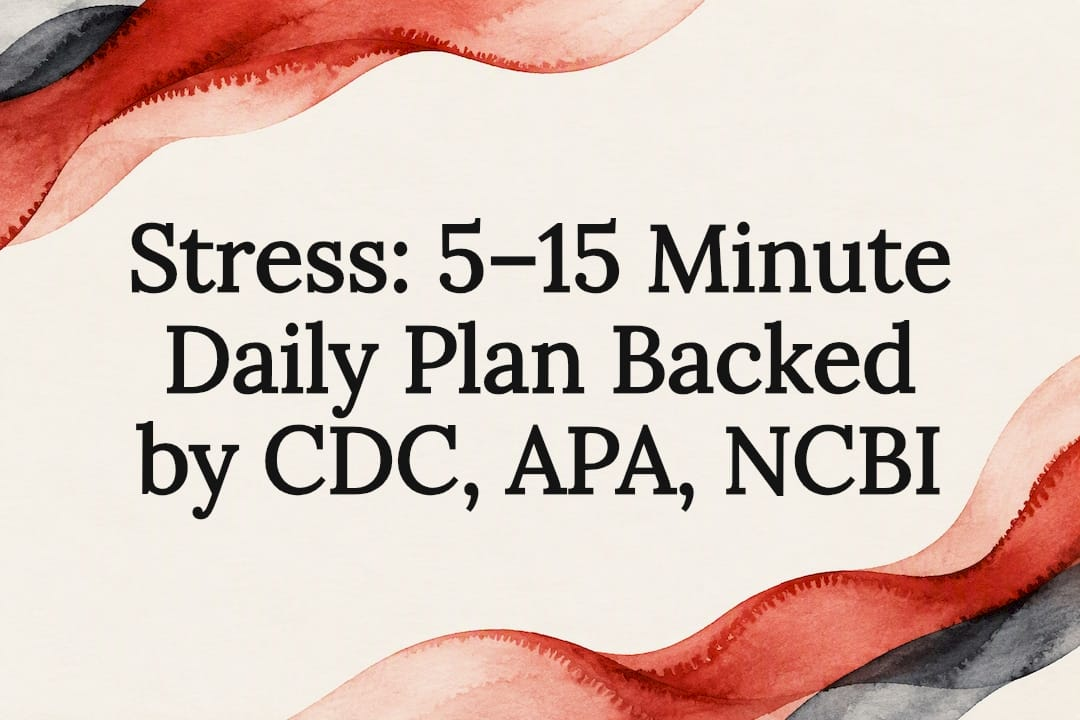 Read more about the article Stress: 5–15 Minute Daily Plan Backed by CDC, APA, NCBI
