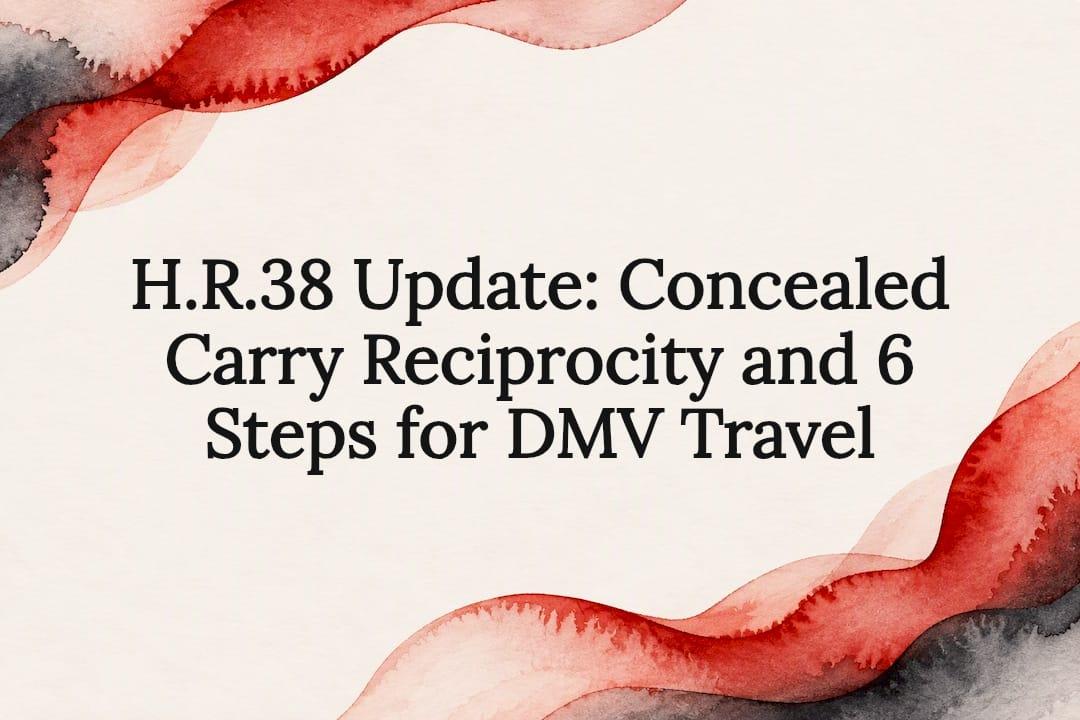 Read more about the article H.R.38 Update: Concealed Carry Reciprocity and 6 Steps for DMV Travel