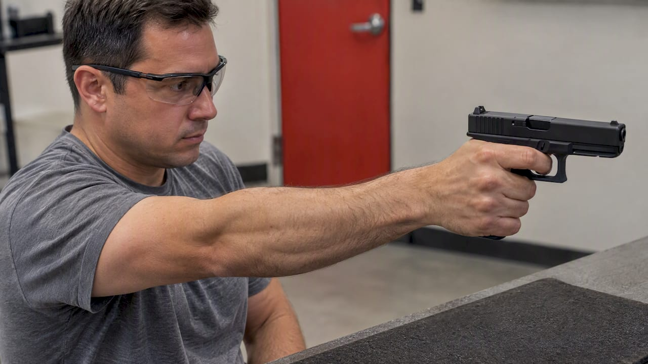 Student practicing safe one-handed crush grip