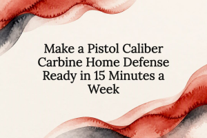 Read more about the article Make a Pistol Caliber Carbine Home Defense Ready in 15 Minutes a Week