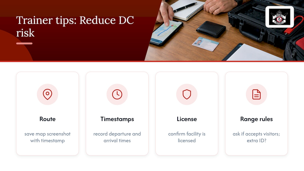Route records and range checks for DC visitors