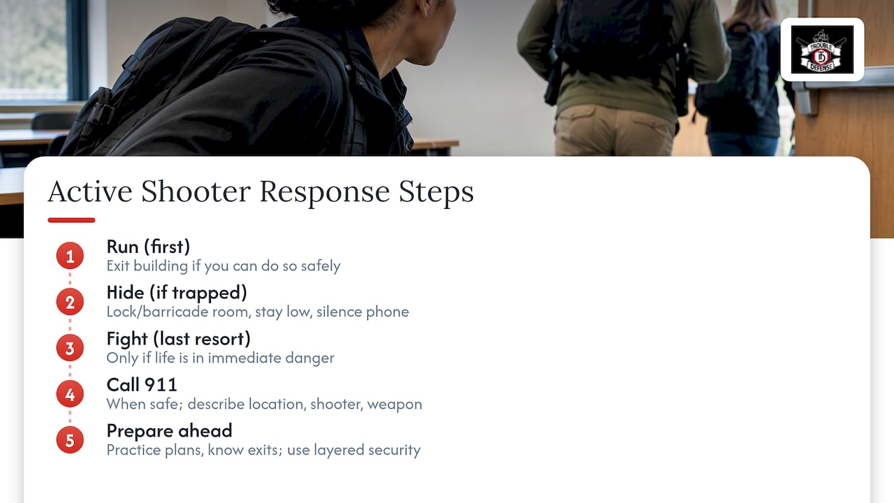 Responding safely to an active shooter situation in Fairfax — overview diagram