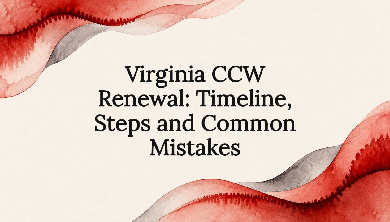 Read more about the article Virginia CCW Renewal: Timeline, Steps and Common Mistakes