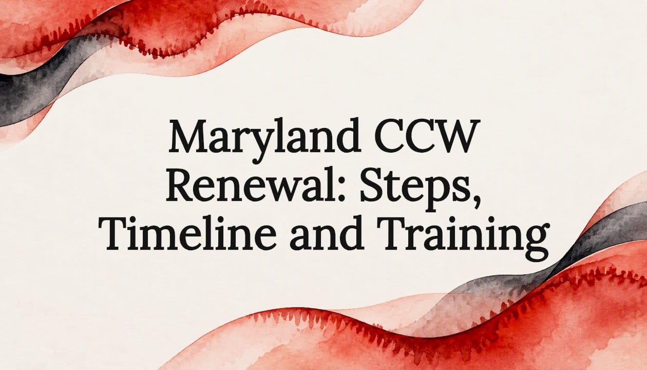 Read more about the article Maryland CCW Renewal: Steps, Timeline and Training