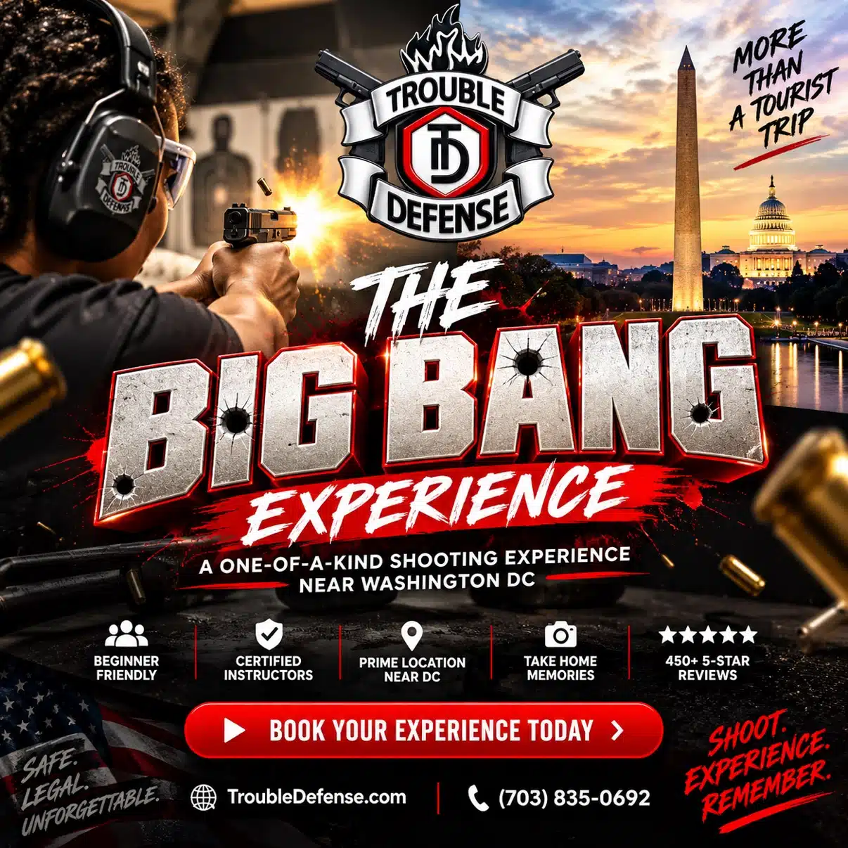 The Big Bang Experience — beginner shooting experience near Washington DC