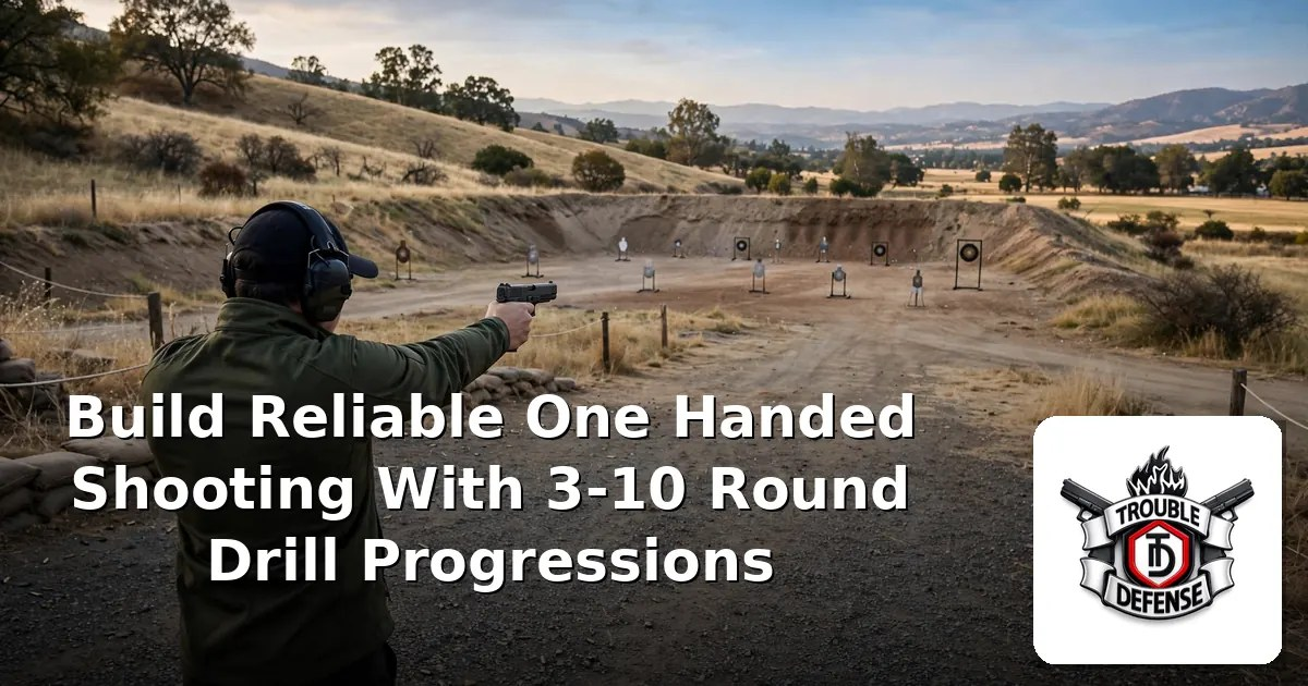 Read more about the article Build Reliable One Handed Shooting With 3–10 Round Drill Progression