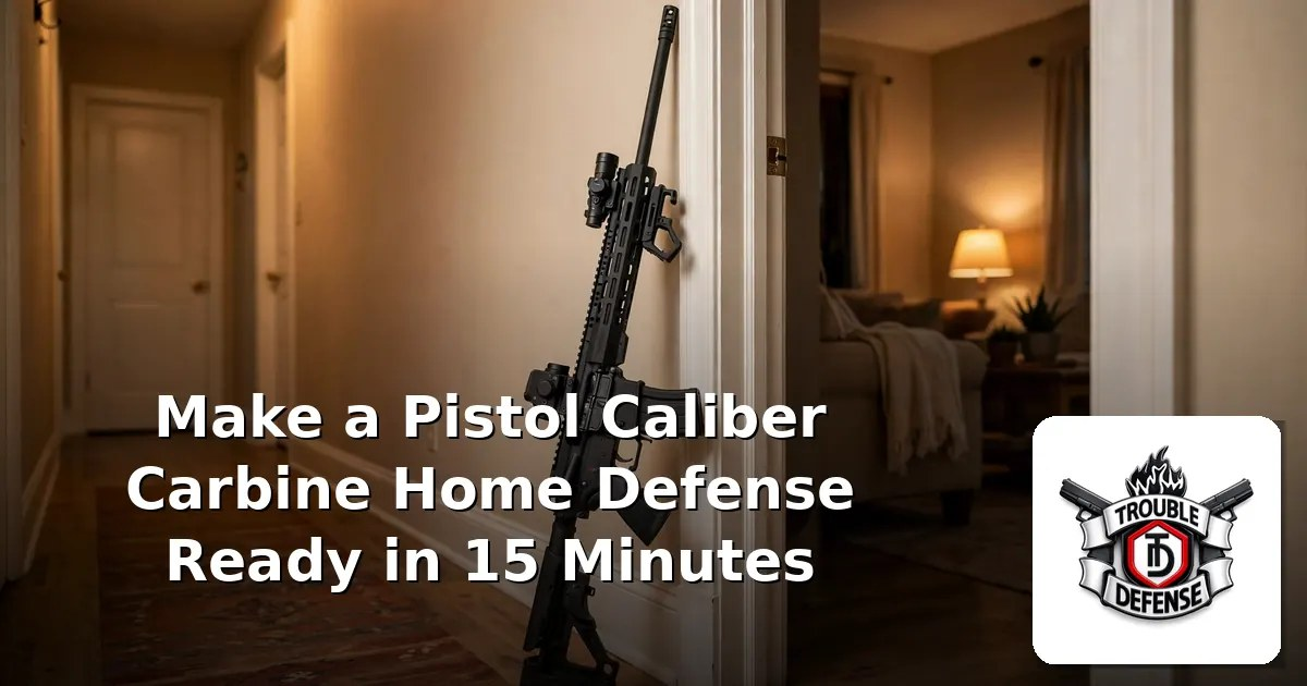 Read more about the article Make a Pistol Caliber Carbine Home Defense Ready in 15 Minutes a Week