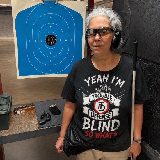 Adaptive firearm training for blind